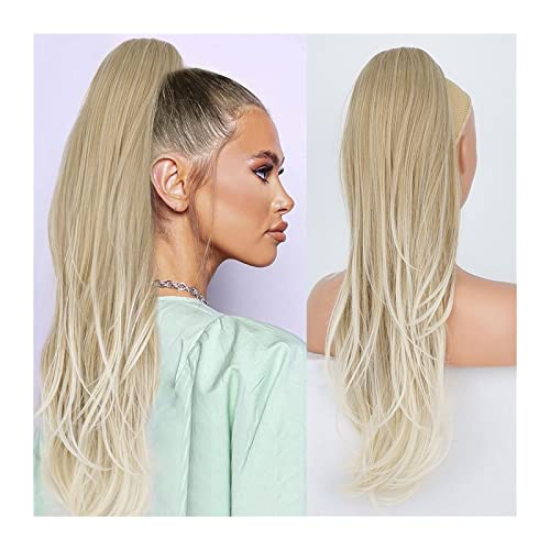 Ponytail Extension/Haarteil 26 Zoll langer gewellter Pferdeschwanz mit Kordelzug Mehrschichtiger synthetischer Clip in Pferdeschwanz-Haarverlängerungen Synthetische Pferdeschwanz-Haarteile for Frauen