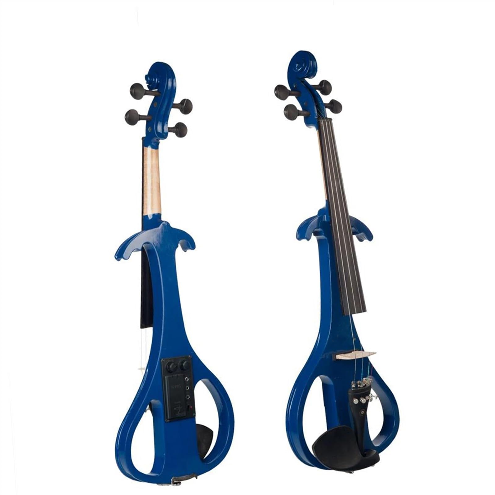 Standard Violine 4/4 Stille Elektrische Holz Violine Tragetasche Audio Kabel Bogen Violinist Saiten KIT(Blue SET)