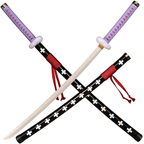 kljhld Bambus Anime Schwert Cosplay Katana Schwert, Trafalgar D. Water Law Katana Schwert Tod Chirurg Schwert Katana lila 103cm/40 Zoll