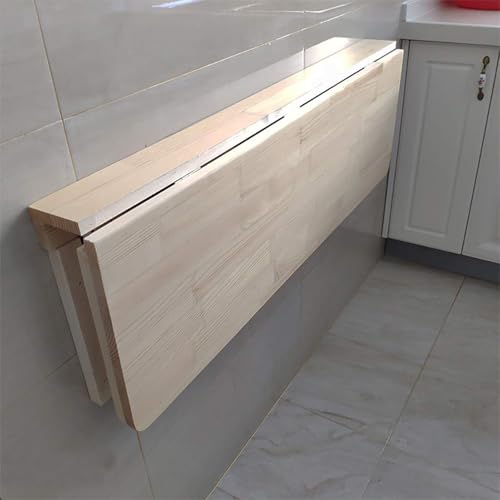 LLMMOOP An Der Wand Montierter Tisch, An Der Wand Montierter Frisiertisch, An Der Wand Klappbarer Schreibtisch Für Garage, Esstisch, Couchtisch, Beistelltisch, Computertisch (Teak,100 * 40cm)