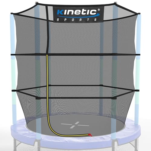 Kinetic Sports Trampolin Sicherheitsnetz für Jumper 140 cm Kindertrampoline – Ersatz Fangnetz Netz mit Reißverschluss, UV-beständig, Indoor