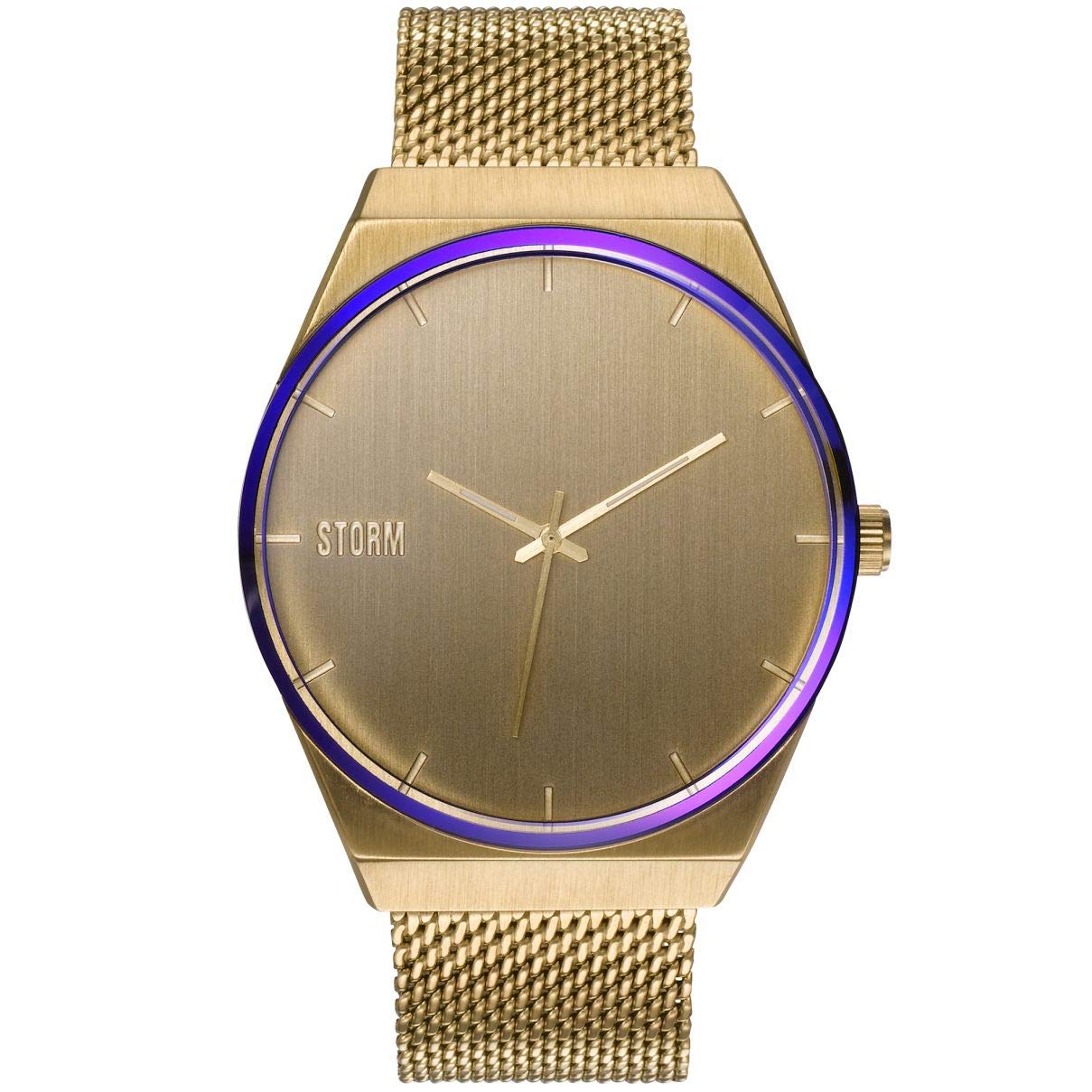 STORM London Cirero, Edelstahlgehäuse, Mesh Armband, 3 bar Wasserdicht, 43mm, 47477 (Gold)