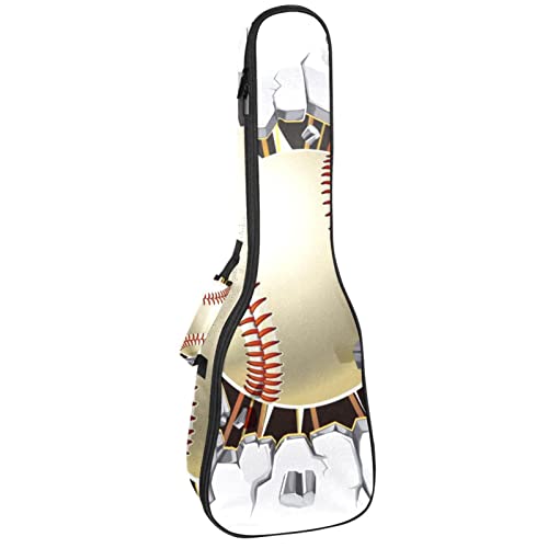 Ukulele Koffer Baseball Weiß Ukulele Tasche 23 Zoll 10Mm Gepolsterte Für Sopran Tenor Konzert Ukulelen