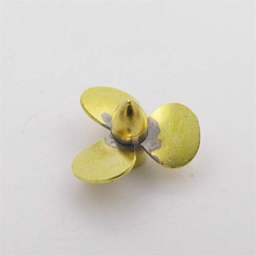 Jodriva 1PC 12mm 14mm 16mm 23mm Kupfer Propeller 3-Blatt, for Mini, Prop Links Rechts Hand 2mm Welle RC Boot Skala Marine U-Boot Bootspropeller(D12mm Right Hand)