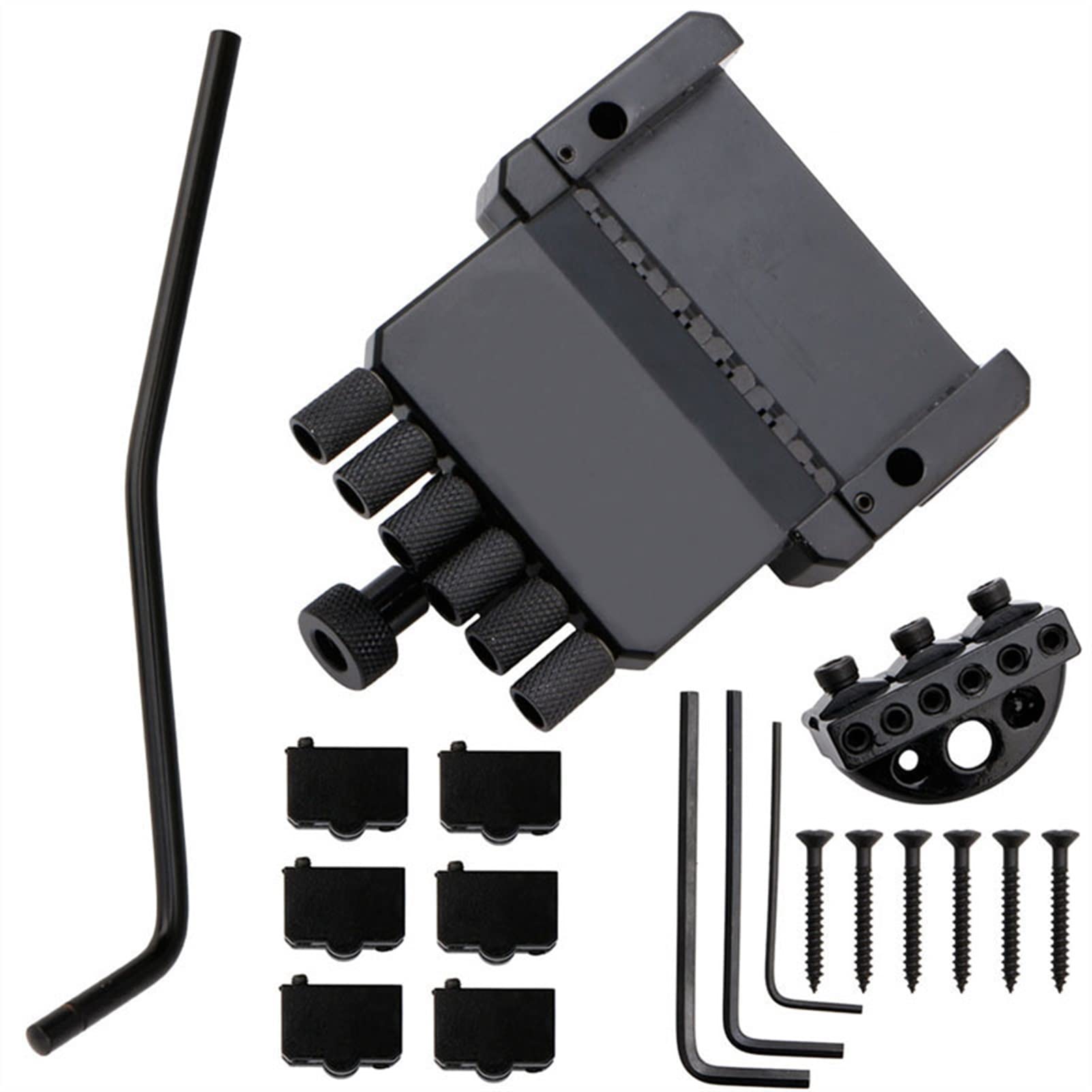 Black 6 Saitengitarre-Saitenhalter Tremolo-Brücke Für Kopflose Gitarre Tune-o-matic Steg