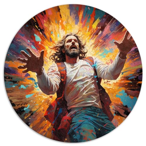 Puzzle Lernspiele Ölgemälde von Jesus für Erwachsene 1000 Teile Puzzle 67,5x67,5cm Lustiges Puzzle Herausforderndes Spielspielzeug