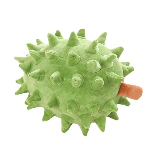 DANAIM Durian-Plüschspielzeug, 38,1 cm Großes Durian-Umarmungskissen, Lustige, Mit Früchten Gefüllte Kissenpuppen, Geburtstagsgeschenke for Jungen Und Mädchen, Heimkissen-Dekoration(Green,23cm)