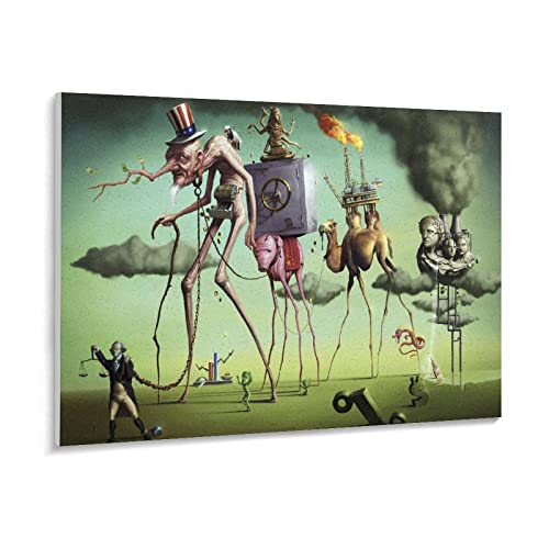 Puzzle 1000 Teile Retro psychedelische Malerei Salvador Dali Surrealismus Wandkunst Zusammenfassung Puzzle 1000 Teile New York Geschicklichkeitsspiel für die ganze Familie(50x70cm)