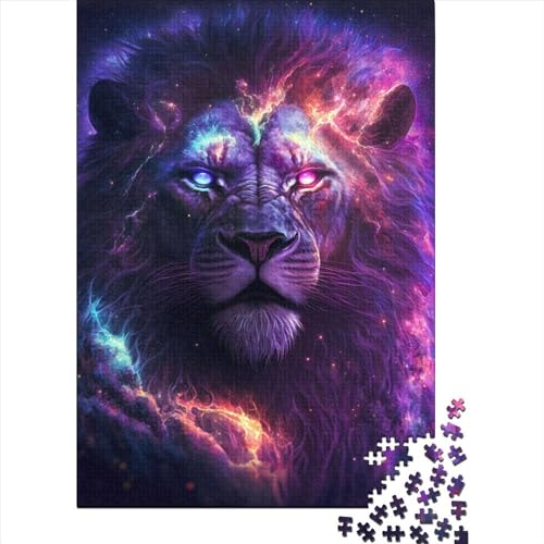 Schwieriges, anspruchsvolles Puzzle mit 1000 Teilen, Galaxie-Puzzle mit farbenfrohem Löwenmotiv für Erwachsene und Teenager, schwieriges, anspruchsvolles Puzzle mit 1000 Teilen (75 x 40 cm)