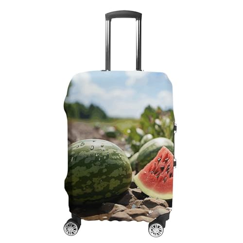 CSGJMYGS Reisegepäck-Abdeckung, elastisch, waschbar, modisch, kratzfest, Wassermelone auf dem Boden, Koffer-Schutz, passend für 45,7 - 81,3 cm Gepäck, Stil-7, L