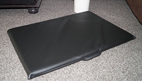 Hundematte Hundematratze Matte Kunstleder Schaumstoff 3 cm (200 cm X 120 cm, schwarz)