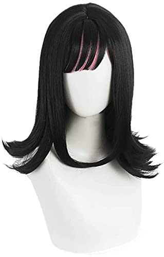 LINLINCD-Anime Coser Wig Anime Akudama Drive Cosplay Perücken Cosplay Lange Synthetic Haar+Perücke Cap (Black) Halloween Karneval Party (Color : Black)