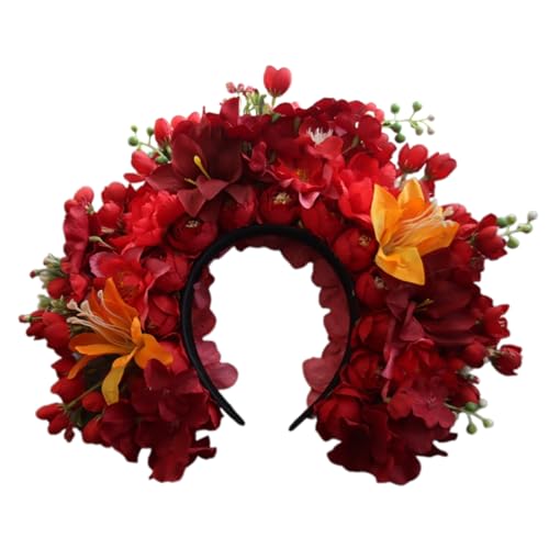 Zkydhbd Brautgirlanden Blumenkronen Hochzeit Blume Stirnband Strand Kranz Haarband Mädchen Haarschmuck Frauen Kopf Hoop Requisiten