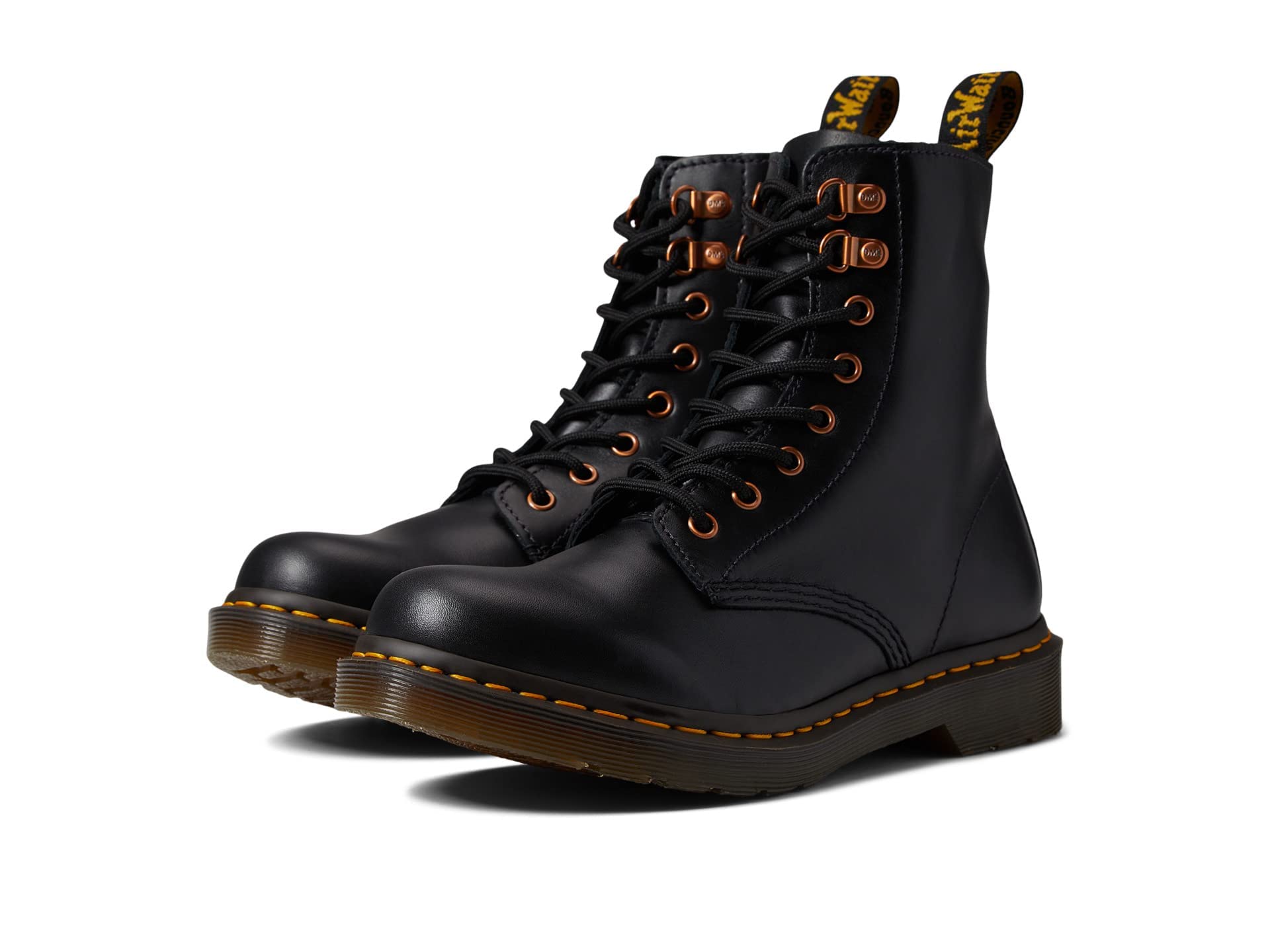 Dr. Martens Stiefel mit 8 Ösen Springerstiefel, Schwarz Wanama, 38 EU