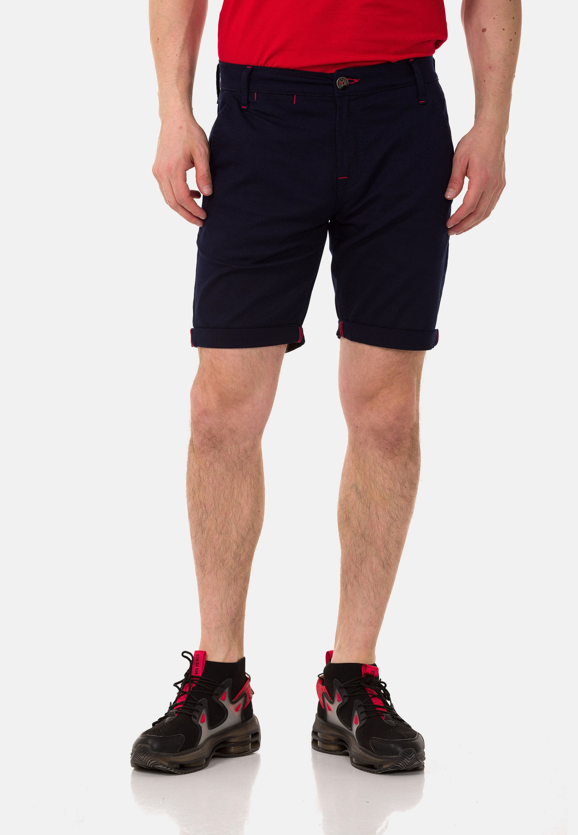 Cipo & Baxx Shorts, im einfarbigen Look