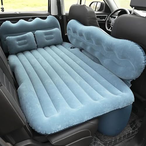 GLILAR Auto Luftmatratze Auto Luftbett Reisebett Automatische Luftmatratze Isomatte Aufblasbares Rücksitzbett Outdoor Kissen Camping Schlafsofa Autozubehör(Green)