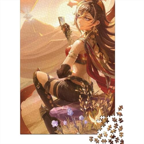 Genshin Impact Dehya - Unterhaltsame Puzzles für Erwachsene, 1000 Teile, schwierige, anspruchsvolle Puzzles, 1000 Teile, Weihnachtspuzzle-Geschenke für Frauen (Größe 75x50cm)