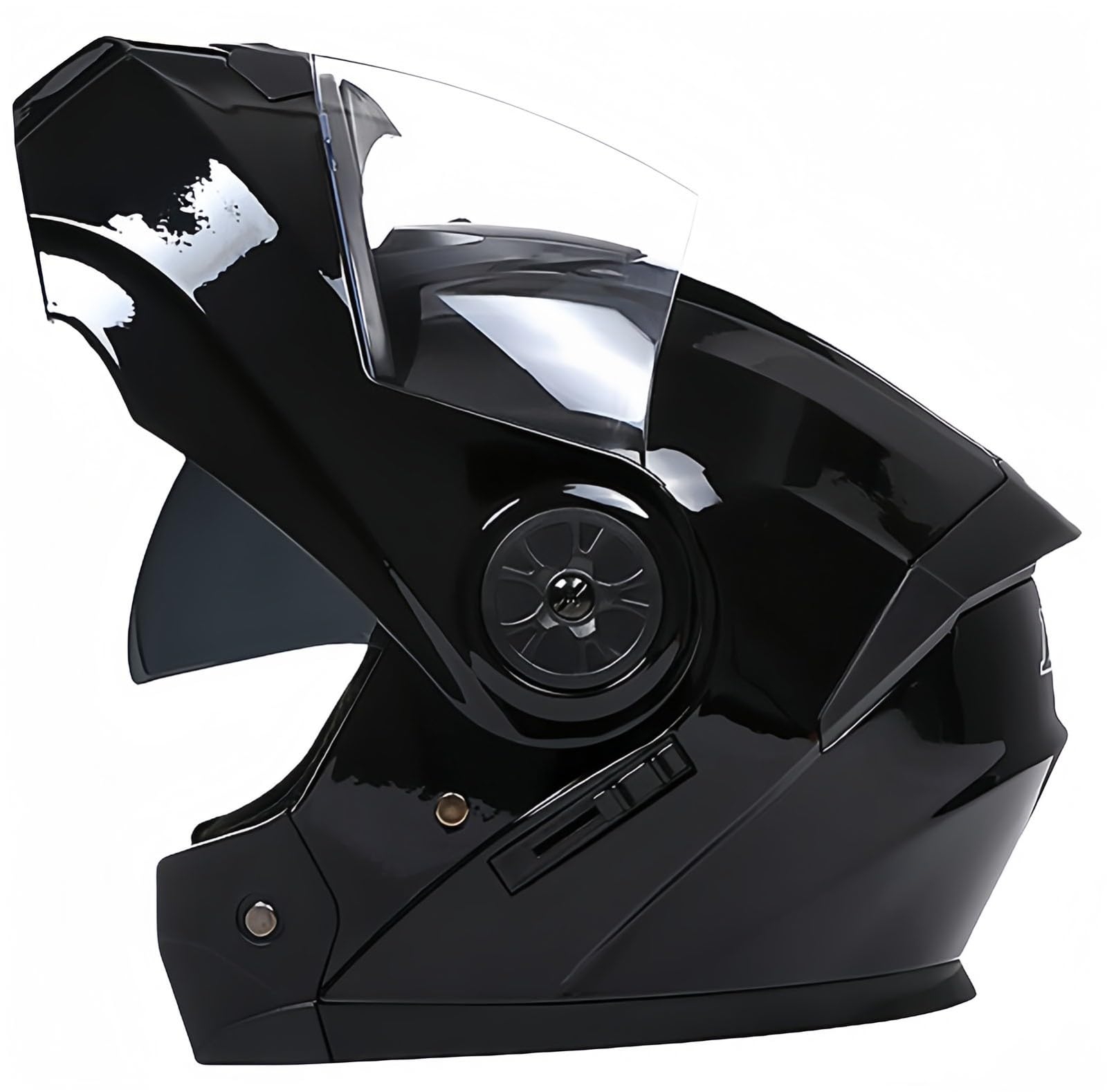 Klapphelm mit Doppelvisier, Integral-Motorradhelm, beschlagfrei, Motorrad-Roller-Helm, Doppelspiegel, Herren-Damen-Helm, ECE-geprüft P,L59-60CM