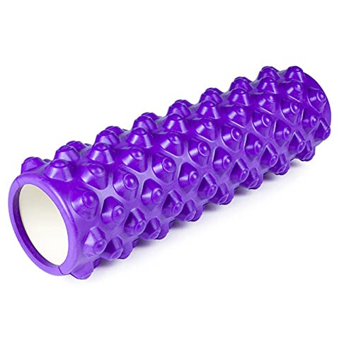 HJBFVXV Yoga-Blöcke 45cm Fitness Foam Roller Yoga Block Sport Massage Roller Gym Exercises Relax Deep Muscle Yoga Accessories Relieve Stress(45cm Purple)