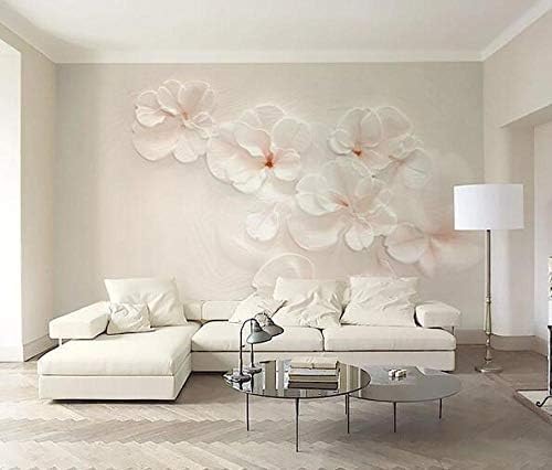 XLMING Dreidimensionales Kirschblütenrelief Blumen 3D Tapeten Home Esszimmer Sofa Schlafzimmer Wohnzimmer TV Hintergrund-250cm×170cm