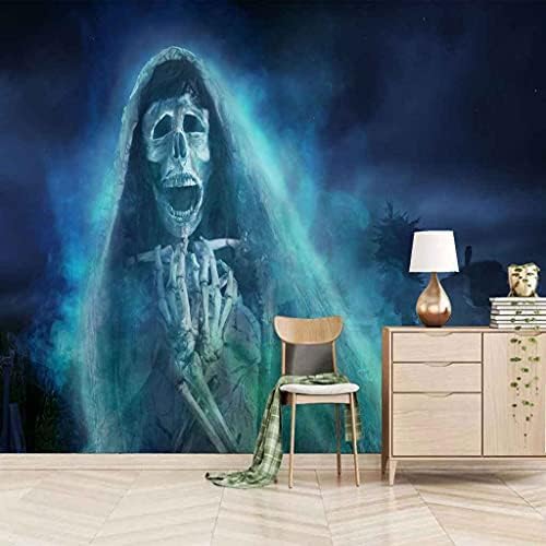 Blauer Totenkopf 3D Tapeten Wanddekoration Fototapete Sofas Wohnzimmer Wandbild Schlafzimmer-200cm×140cm