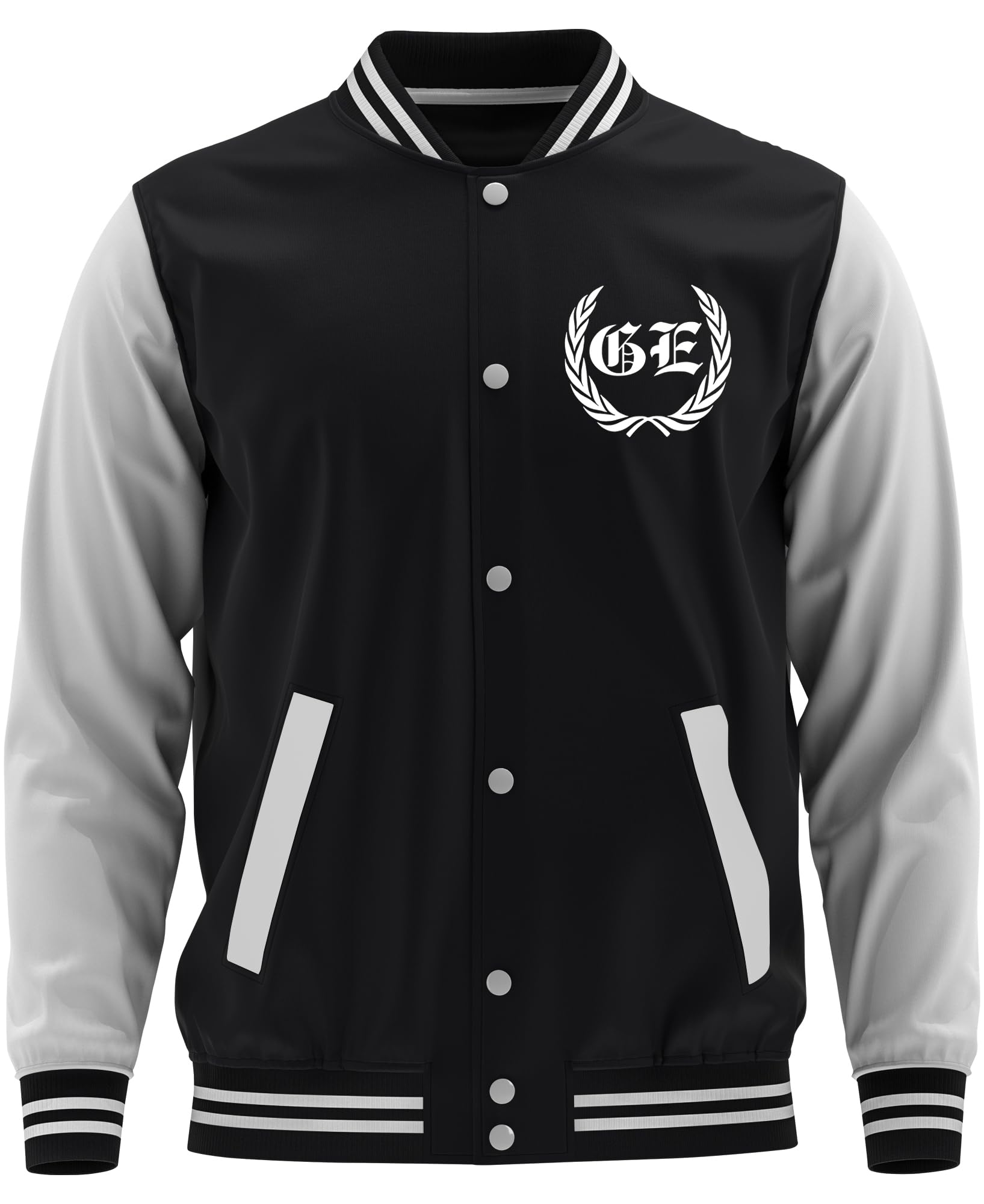 Mein Leben Gelsenkirchen Herren College Jacke | Utra Sport Fussball Gelsenkirchen Jacke Skyline Hoodie Stadt | Schwarz FB (XL)