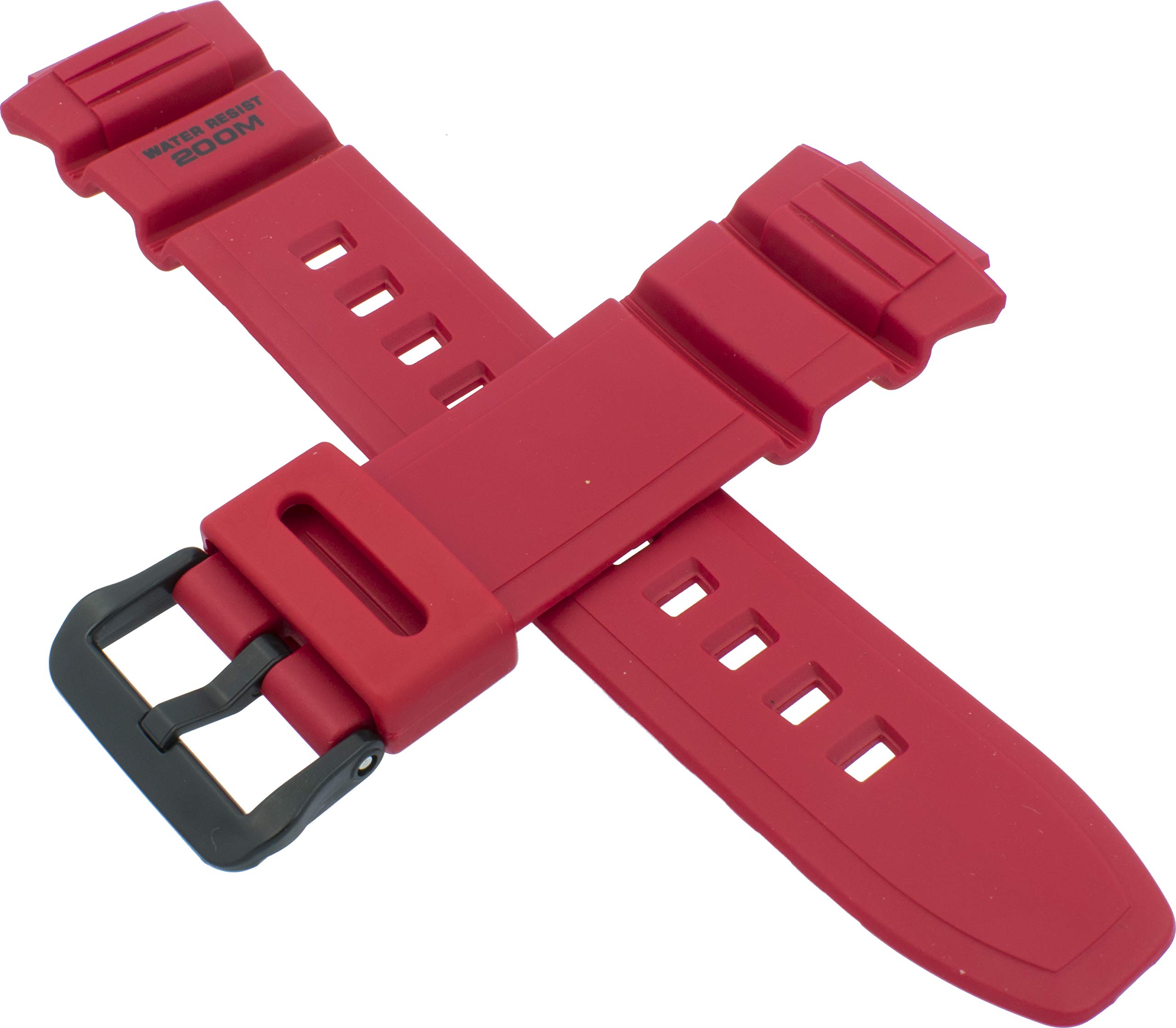 Casio 10481810 Uhrenarmband für WV-200A WV-200E WV 200A 200E 200 Rot