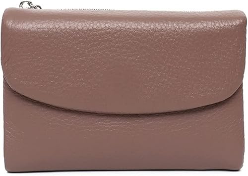 Brieftasche, Kartentasche, Geldbörse, weiblich, kurze Geldbörsen, klassisch, dreifach gefaltet, Geldtasche, Klappe, Schnappverschluss, einfaches Design, Damen, lässig, Rindsleder, Kartenhalter, Clutch