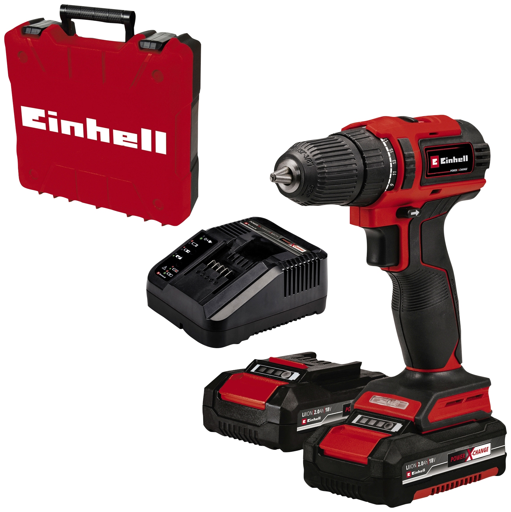 Einhell Akku-Bohrschrauber "TE-CD 18/40 Li BL (2x2,0Ah)"