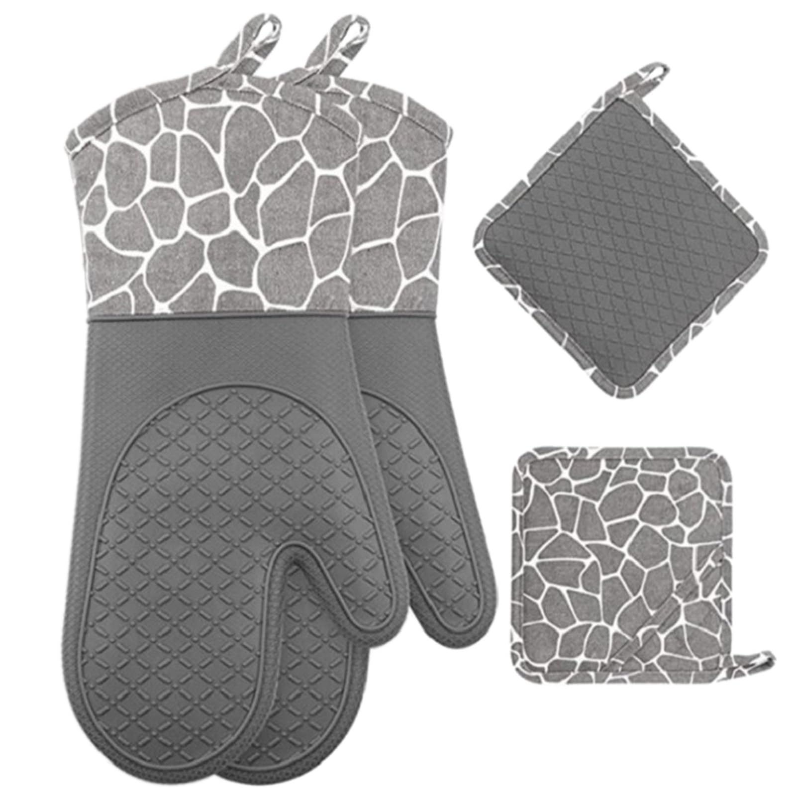 Rutschfeste Küchenhandschuhe Ofenhandschuhe Flexible Sichere Topflappen Kochen Backen