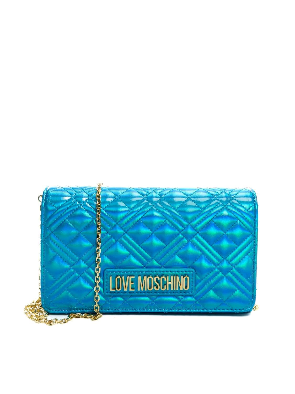 Love Moschino Damengurt mit goldener Kette - JC4079 Petrol 0851 - 23x14x7 cm, Petrol