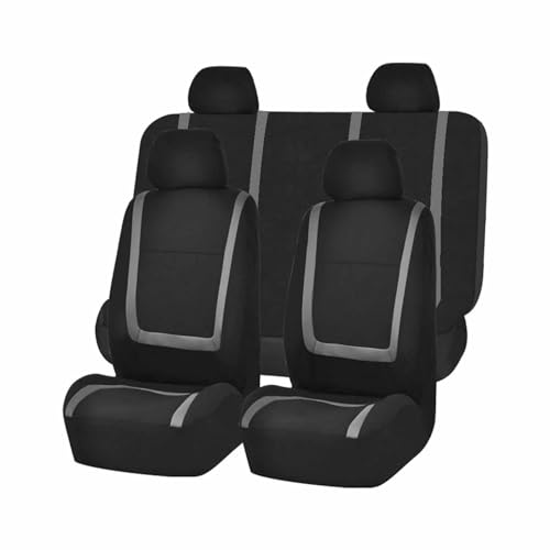 CutuLi Auto Sitzbezüge Set FüR Toyota RAV4 2003-2010, Sitzbezüge Sitzschoner sitzbezüge Set Vordersitze und Rückbank Innenraum Zubehör, D/Black Gray