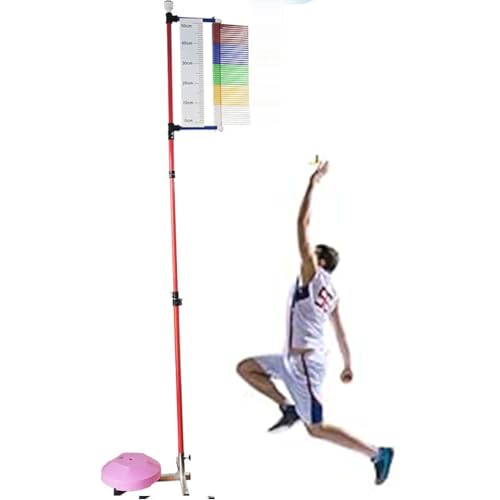 lwjunmm Vertikaler Sprungtester 120-350 cm Vertikalsprung-Testgerät, Schulsport Trainingsstange für Basketball und Volleyball, Tragbare Messlatte zur Bewertung Der Sprungkraft