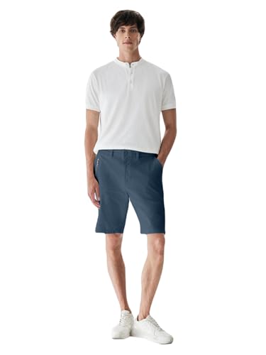 LTB Jeans Herren Shorts Modern Fit Ranoso - Mittlere Taille Reißverschluss Bermudashorts aus Baumwolle - Blau Größe XXL