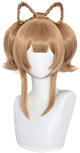 LINLINCD-Anime Coser Wig Genshin Impact Cosplay Perücken gestreift grün 85 cm lang rechts langlebig SYNTHETIC HEILS HAPS HALLOWERN Karneval Party+Perücke (Motiv: Yaoyao)