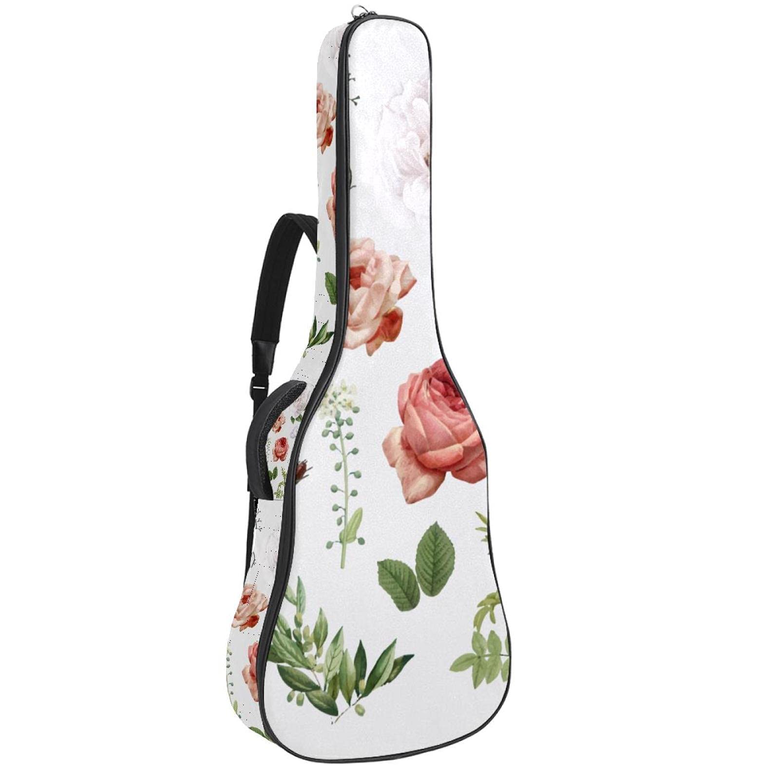 Anfänger Akustikgitarre Bundle Full Size Fichtendecke Cutaway Akustikgitarre Tasche,Blumen