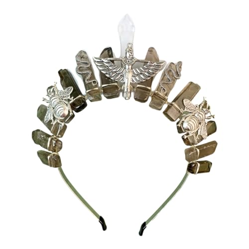 Bottone Kristallkrone, Stirnband, handgefertigt, Tiaras, Stirnband für Damen, Hochzeit und Partys, Braut-Haarschmuck