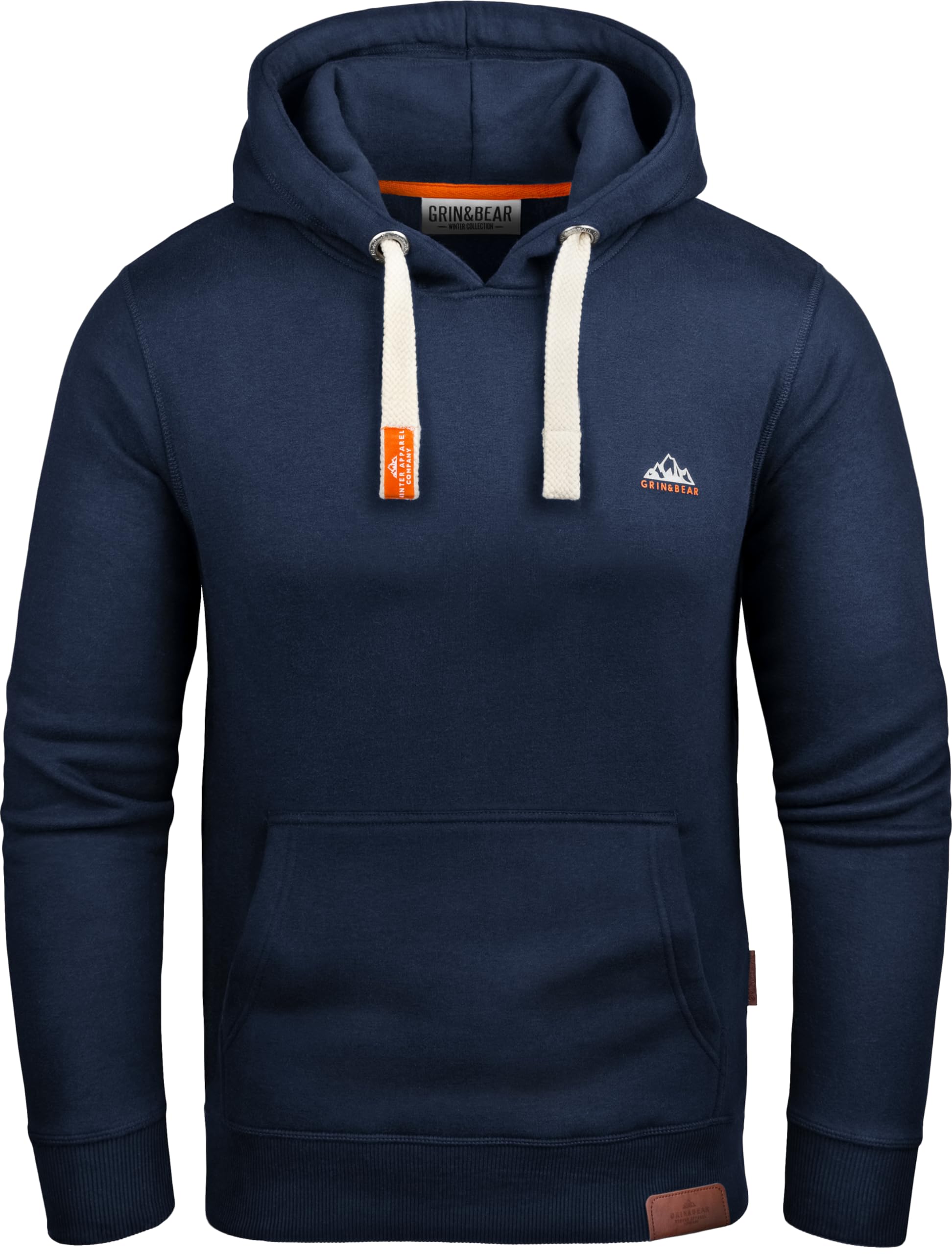 Grin&Bear Herren Kapuzenpullover Navy, XXL, GEC023