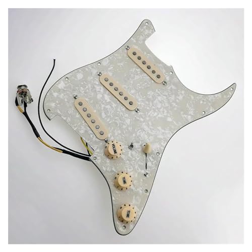 Standard-Pickguard-Tonabnehmer E-Gitarre Langlebige 7-Wege-Typ voll beladene Schlagbrett-Tonabnehmer SSS Single Coil Gitarren-Tonabnehmer (Color : G)