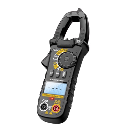 CM84 Stromprüfer, 4000 Counts Multimeter, LCD-Klemmmessgerät mit Hintergrundbeleuchtung, Summer, Ohmmeter, Voltmeter