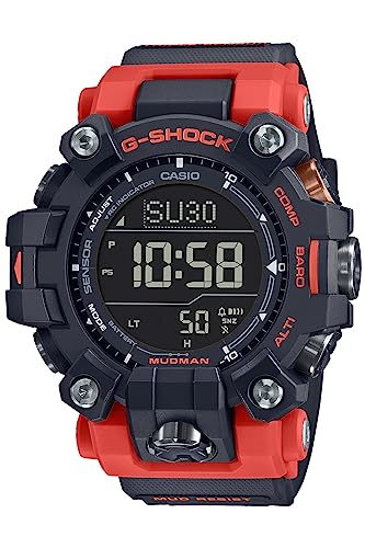 Casio GW-9500-1A4JF [G-Shock Master of G-Serie MUDMAN Dreifach-Sensor-Modell] Uhr Japan-Import Juli 2023 Modell, schwarz / orange, Modern