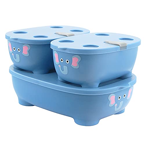 Prince Lionheart 9895 Bentomal Boxes Elephant - Set of 3 Microwave Boxes, blau, 280 g