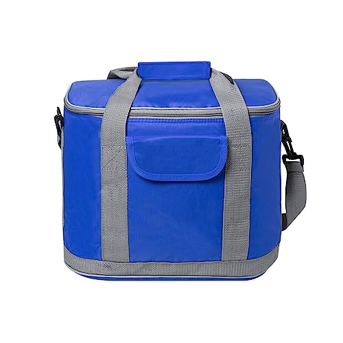 Grosse Kühltasche Picknicktasche Lunchtasche Thermotasche Isoliertasche PEVA isothermischer Innenraum für Lebensmitteltransport (Blau)