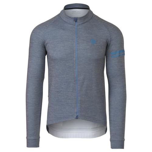 AGU Merino Radtrikot Langarm Performance Herren - Blau - M