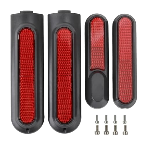 Jodriva 4pro Vorderradgabel-Radabdeckung, for Xiaomi, Elektroroller 4 Pro Hinterradnabe Reflektierende Abdeckung Aufkleber Teile Radabdeckung für Elektroroller(4pcs red)