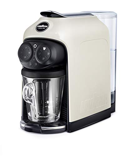 Lavazza, A Modo Mio Deséa Kapsel-Kaffeemaschine, Kompatibel mit A Modo Mio Kapseln, Touch-Interface, Signalton, Abschaltautomatik, Spülmaschinenfeste Zubehörteile, 1500 W, 220-240 V, Cremeweiß