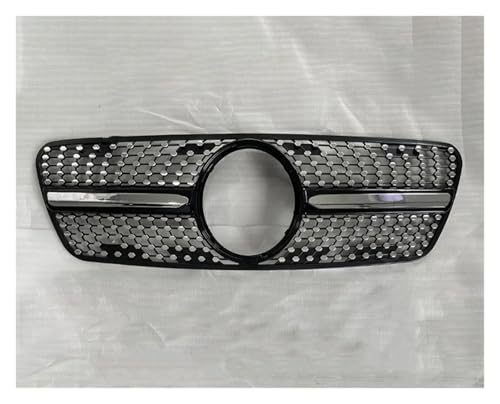 Frontgrills Für Benz ML W163 1998-2004 M ML320 ML350 Tuning Haube Mesh Sport Kühlergrill Kühler Gitter Stoßstange Grill Front Bumper Grille(Diamond Black)