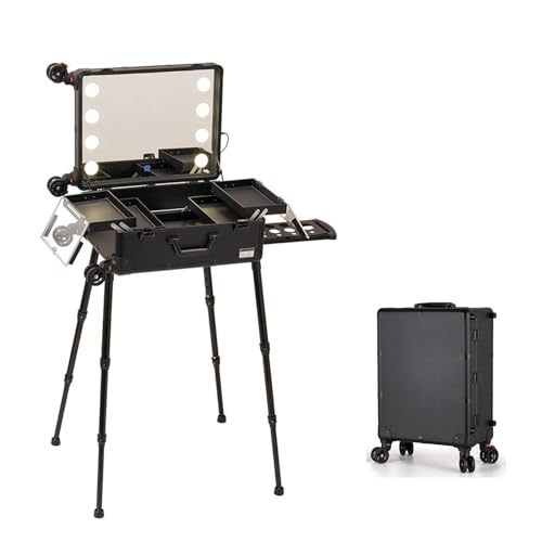 Kosmetiktäschchen, Kosmetikkoffer, Make-up Koffer, Schminkkoffer, Beauty Case, Tourister Kosmetikkoffer, Aufbewahrung für Make up, Reisezubehör Kosmetiktasche Trolley (Size : C(with Shelf))