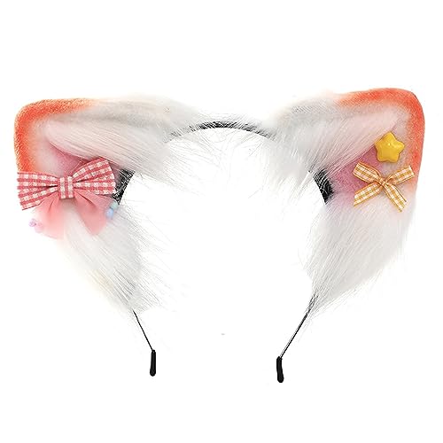 MEELYHOME Cartoon-Stirnband, Fuchs-Ohren, Haarreif, Plüsch, Karneval, Party, Kopfschmuck, Cosplay, Party, Kostüm, Requisiten, Unisex, Halloween, Stirnbänder für Damen, Halloween, Stirnbänder für