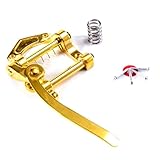 Sunmeit Gitarren-Tremolo-Vibrato-BrüCke, Saitenhalter, Archtop, Kompatibel mit SG ES335 LP E-Gitarre Universal (Gold)